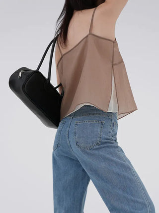 Mimu cutout see-through bustier