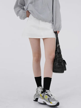 Pale Basic A-Line Skirt Pants