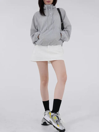 Pale Basic A-Line Skirt Pants
