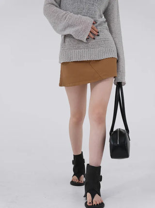 Pale Basic A-Line Skirt Pants