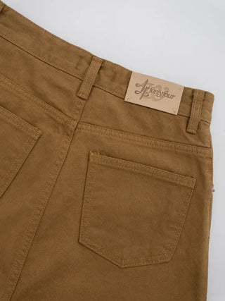 Pale Basic A-Line Skirt Pants