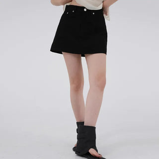 Pale Basic A-Line Skirt Pants