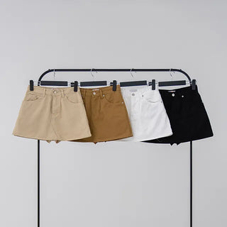 Pale Basic A-Line Skirt Pants