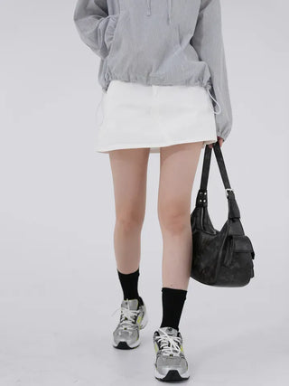 Pale Basic A-Line Skirt Pants