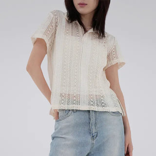 Snane lace collar shirt