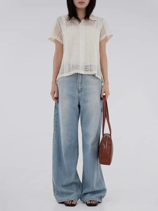 Snane lace collar shirt