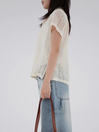 Snane lace collar shirt
