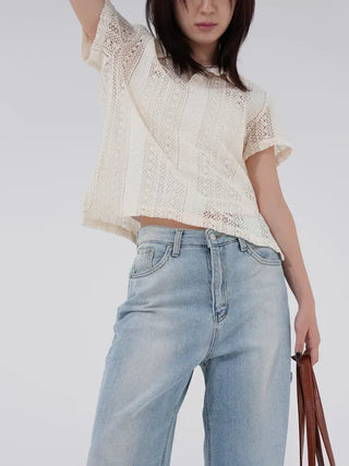 Snane lace collar shirt