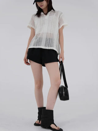 Snane lace collar shirt