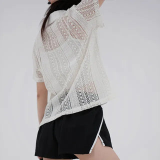 Snane lace collar shirt