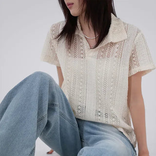 Snane lace collar shirt
