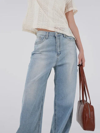 Paru Washed Wide Denim Pants