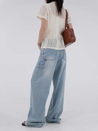 Paru Washed Wide Denim Pants