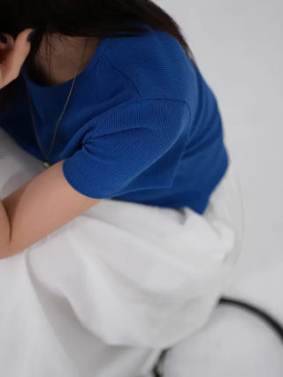 Ellie Clean Ribbed Short Sleeve Tee
