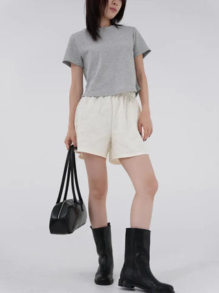 Ellie Clean Ribbed Short Sleeve Tee