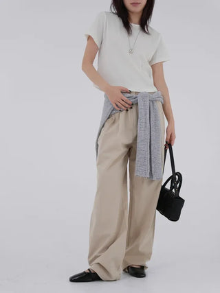 Ellie Clean Ribbed Short Sleeve Tee