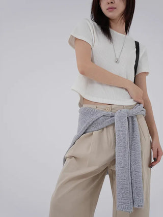 Ellie Clean Ribbed Short Sleeve Tee