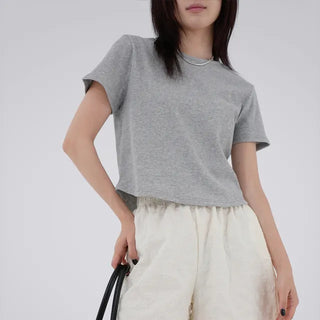 Ellie Clean Ribbed Short Sleeve Tee