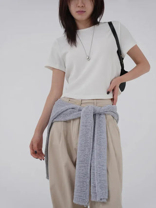 Ellie Clean Ribbed Short Sleeve Tee