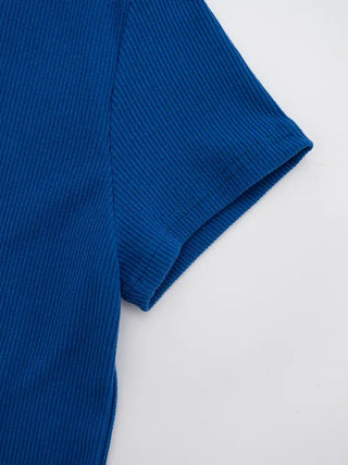 Ellie Clean Ribbed Short Sleeve Tee