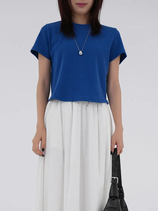 Ellie Clean Ribbed Short Sleeve Tee