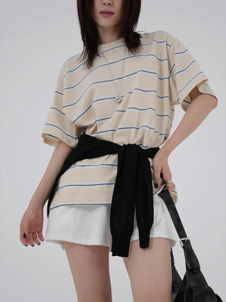 Ui Oversized Striped Short Sleeve Tee