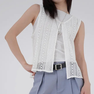 Liliel Crochet Open Vest