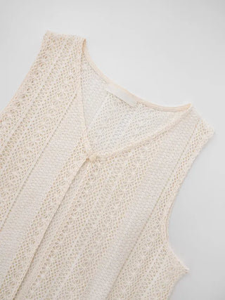 Liliel Crochet Open Vest