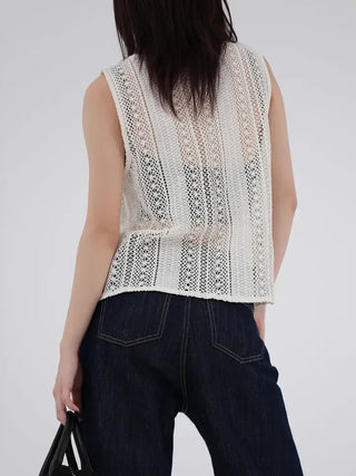Liliel Crochet Open Vest