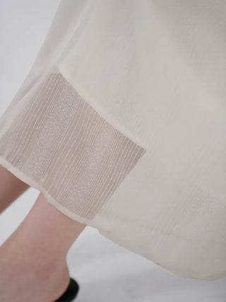 Thessaly wrinkled see-through layered skirt