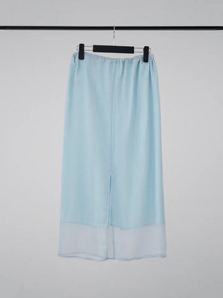 Thessaly wrinkled see-through layered skirt