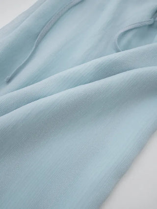 Thessaly wrinkled see-through layered skirt