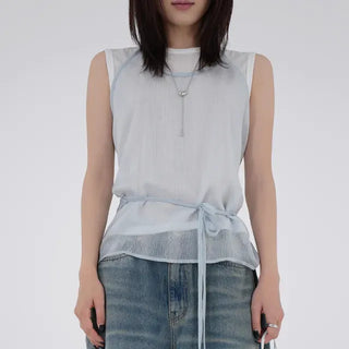 Opheline See-through Layered Halter Sleeveless