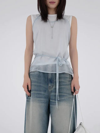 Opheline See-through Layered Halter Sleeveless