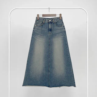 Minuet vintage denim long skirt
