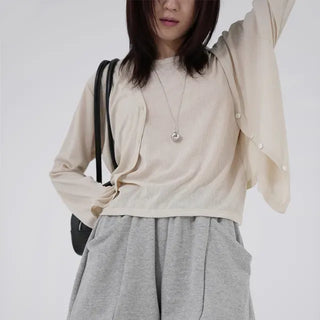 Marenda Basic Flowy See-through Cardigan