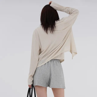Marenda Basic Flowy See-through Cardigan