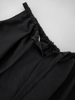 Kashiren Neck Shirring Ribbon Sleeveless Blouse