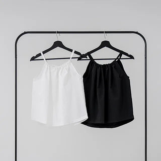 Kashiren Neck Shirring Ribbon Sleeveless Blouse
