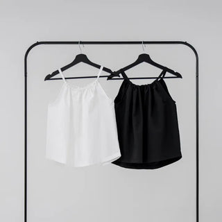 Kashiren Neck Shirring Ribbon Sleeveless Blouse
