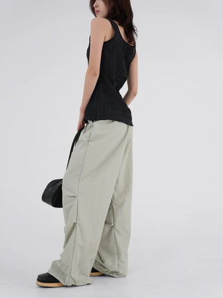Avenel Wrinkle Strap Open Sleeveless Blouse