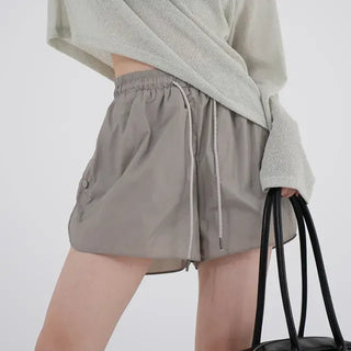 Lia Side Stud Nylon Shorts