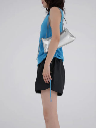 Lia Side Stud Nylon Shorts