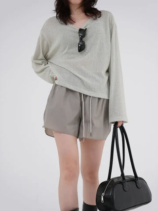 Lia Side Stud Nylon Shorts