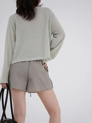Lia Side Stud Nylon Shorts