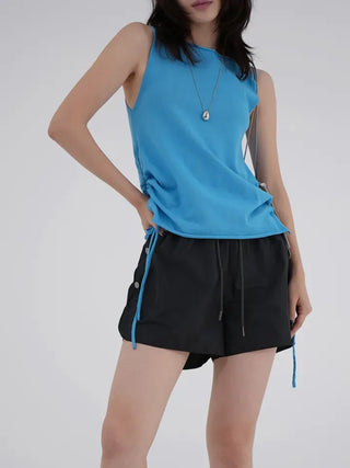 Lia Side Stud Nylon Shorts