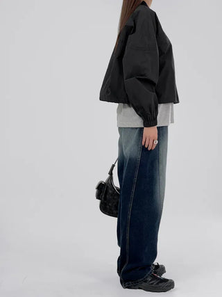Laurel Nylon V-neck Sweatshirt