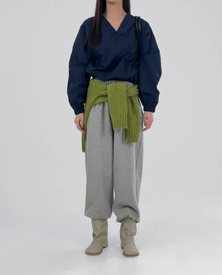 Laurel Nylon V-neck Sweatshirt