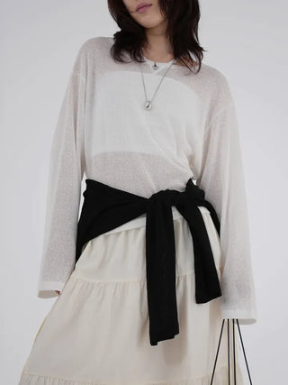 Furning See-through Long Sleeve T-shirt, a must-have item