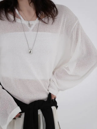 Furning See-through Long Sleeve T-shirt, a must-have item